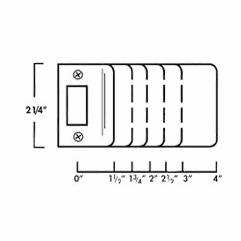 DON JO EL-104-619 El-104 2-1/4" Extended Lip Strike EL104619 EL 104 619