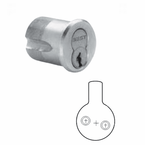 DORMAKABA 1E-7-4-C181-R710-626-LC 1E Std Mort X 5/8' Ring Less Core