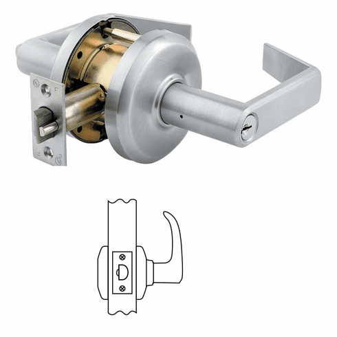 DORMAKABA QCL235-E-626-S4-478S Cyl. Lockset (With Thru-Bolts)