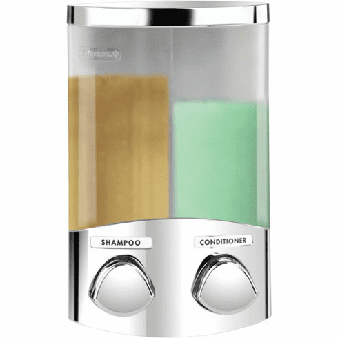 DUO 76244 -1 Chrome, Translucent Container with Chrome Buttons Bath Dispenser