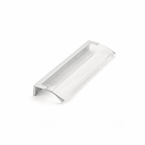 Schaub 324-26-CL Positano, Edge Pull, Polished Chrome, Clear, 5-1/16" cc
