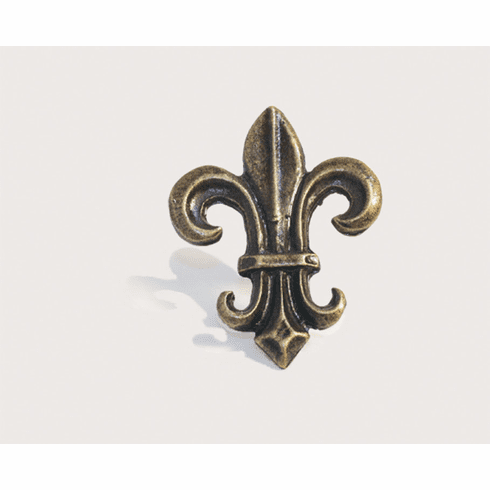 Emenee mk1073 Fleur de Lis Cabinet Knob Length 2-1/8 inch, Width 1-3/4 inch