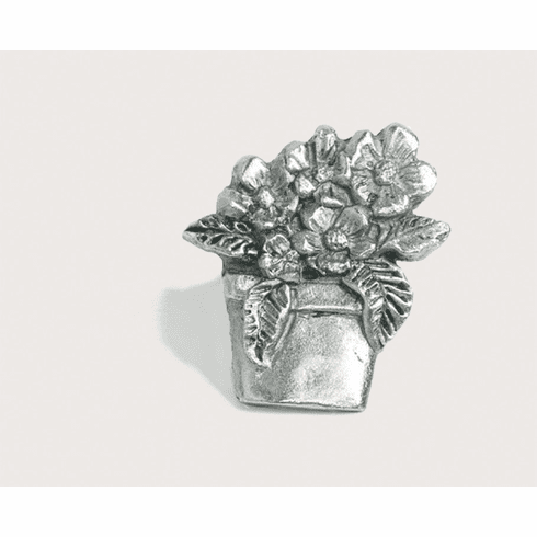 Emenee mk1120 Flower Pot Cabinet Knob Length 2 inch, Width 1-3/4 inch