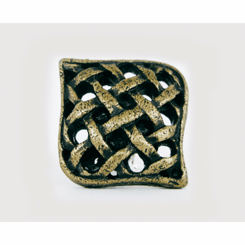 Emenee OR104 Small Crosshatch Cabinet Knob 1-1/4 inch x 1-1/8 inch