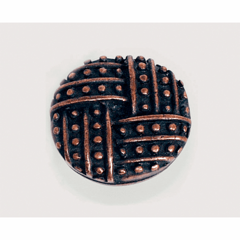 Emenee or111 Lines with Dots Cabinet Knob Length 1-1/4 inch, Width 1-1/4 inch