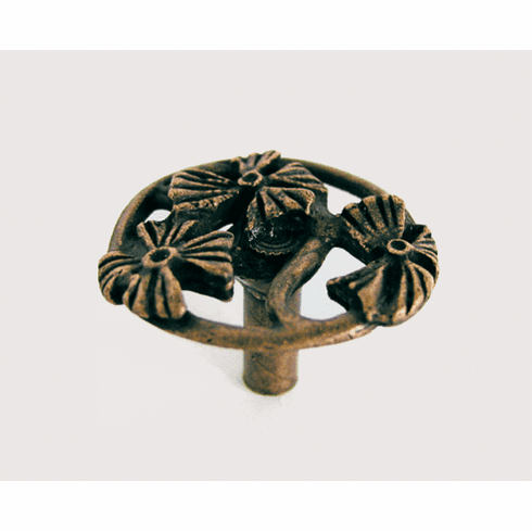 Emenee OR140 3 Open Flowers Cabinet Knob 1-1/2 inch x 1-1/2 inch
