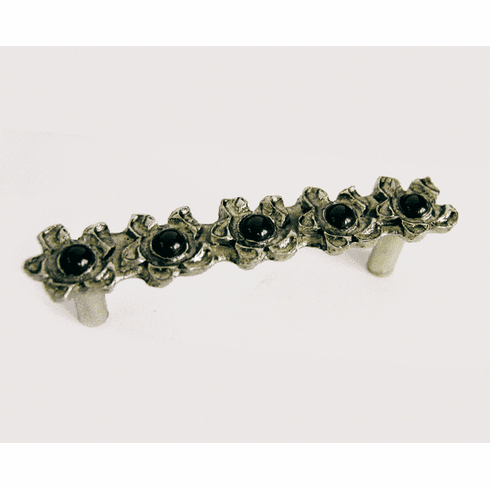 Emenee OR188 Flower Design Cabinet Handle 4 inch x 3/4 inch