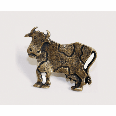 Emenee or255 Cow Cabinet Knob (Left) Cabinet Knob Length 2 inch, Width 1-1/2 inch