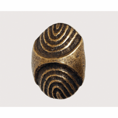 Emenee or274 Ridged Oval Cabinet Knob Length 1-3/4 inch, Width 1-1/4 inch