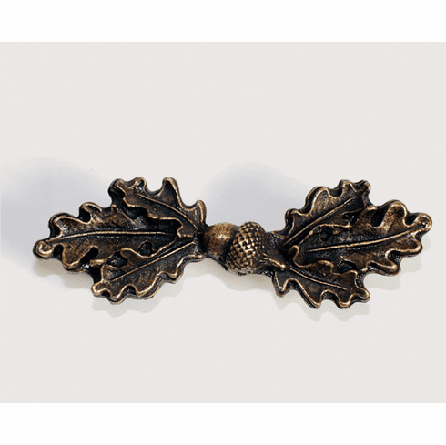 Emenee or277 Oak Leaf Cabinet Handle Length 4 inch, Width 1-1/4 inch