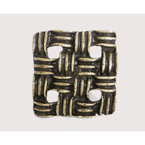Emenee OR295 Basket Weave Cabinet Knob 1-3/8 inch x 1-3/8 inch