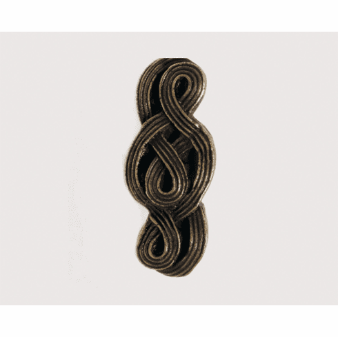Emenee or316 Braided Cabinet Knob Length 2-1/2 inch, Width 1 inch
