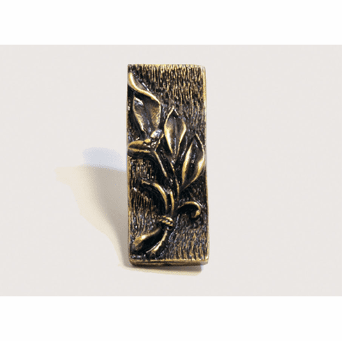 Emenee or329 Small Leaf Texture Cabinet Knob Length 2 inch, Width 3/4 inch