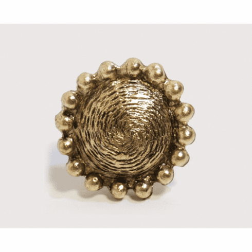 Emenee or333 Bead Edge Texture Small Round Cabinet Knob Length 1-1/8 inch
