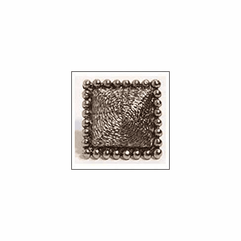 Emenee or334 Bead Egde Texture Large Square Cabinet Knob Length 1-1/2 inch