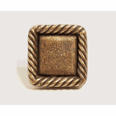 Emenee or385 Rope Edge Square Cabinet Knob Length 4-3/4 inch, Width 1-1/8 inch