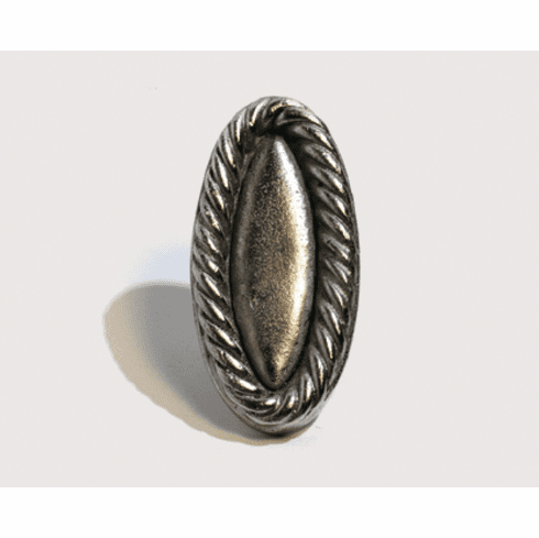 Emenee or387 Rope Edge Oval Cabinet Knob Length 2-1/8 inch, Width 1 inch