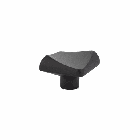 Emtek 86410US19 Bezier 1-1/4" Cabinet Knob Flat Black Finish