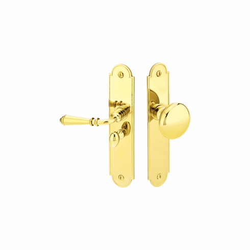 Emtek Solid Brass Screen Door Lock with Arch Style