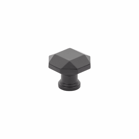 Schaub 531-MB Menlo Park, Faceted Knob, Matte Black, 1-1/4"