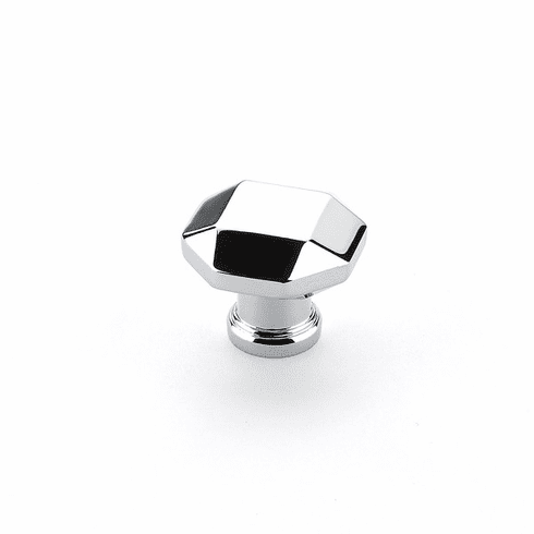 Schaub 531-26 Menlo Park, Faceted Knob, Polished Chrome, 1-1/4"