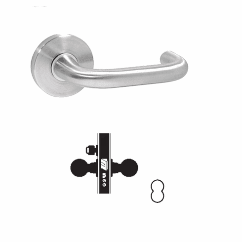 FALCON MA521P-SG-626-RH Sutro-Gala Enrty/Office Mortise Lk C-Kwy