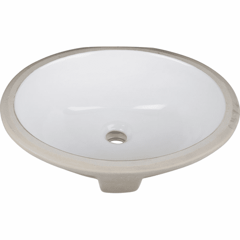 Hardware Resources H8809WH 15" x 12" Undermount White Porcelain Basin