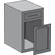 Hafele Waste Bin Pull-Out, Hailo US Cargo FF 21, (Face Frame), Dark silver gray, Item# 502.77.523, 50277523, 502-77-523