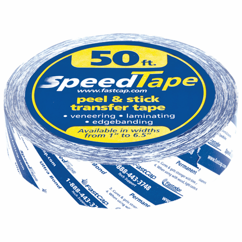 Hafele Speed Tape, 2-Sided Peel & Stick Transfer Tape, 1" x 50', Item# 003.58.240, 00358240, 003-58-240