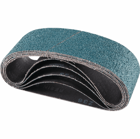 Hafele Portable Belt, Resin Cloth Open, Zirconia Alumina, 4" x 24", 50 grit, Item# 005.32.531, 00532531, 005-32-531