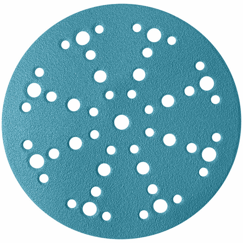 Hafele Abrasive FilmBac Disc, Hook-N-Loop Premium 6", Premium Aluminum Oxide, 49 Holes, 600 grit, Item# 005.34.569, 00534569, 005-34-569