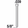 Hafele Straight Strip Brad Nail, 18 Gauge, Senco, 5/8" length, slight head, AY10EAA, Item# 006.50.030, 00650030, 006-50-030