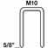Hafele 3/8" Crown Medium Wire Staple, 18 Gauge, Senco, 5/8" length, M10BABN, Item# 006.50.190, 00650190, 006-50-190