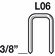 Hafele 1/4" Crown Medium Wire Staple, 18 Gauge, Senco, 3/8" length, galvanized, L06BAB, Item# 006.50.719, 00650719, 006-50-719