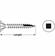 Hafele Zip-R Screw, Flat Countersunk Head, #2 Square Drive, with Nibs, #6 x 5/8", Full Thread, Zinc, Bulk (30,000/bx), Item# 010.22.943, 01022943, 010-22-943