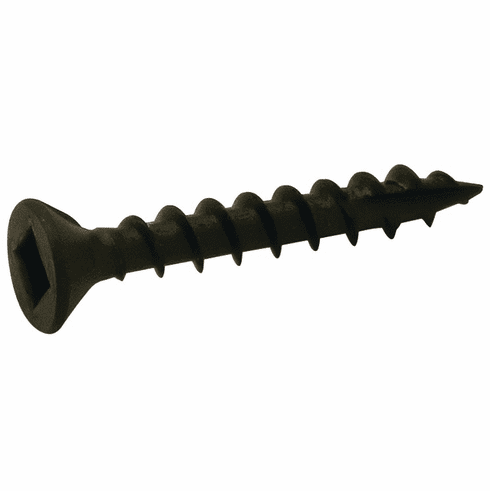 Hafele Zip-R Screw, Flat Countersunk Head, #2 Square Drive, with Nibs, #8 x 1 5/8", Partial Thread, Zinc, Item# 010.22.995, 01022995, 010-22-995