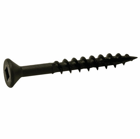 Hafele Zip-R Screw, Flat Countersunk Head, #2 Square Drive, #8 x 1 1/4", Partial, Black Oxide, Item# 010.23.130, 01023130, 010-23-130
