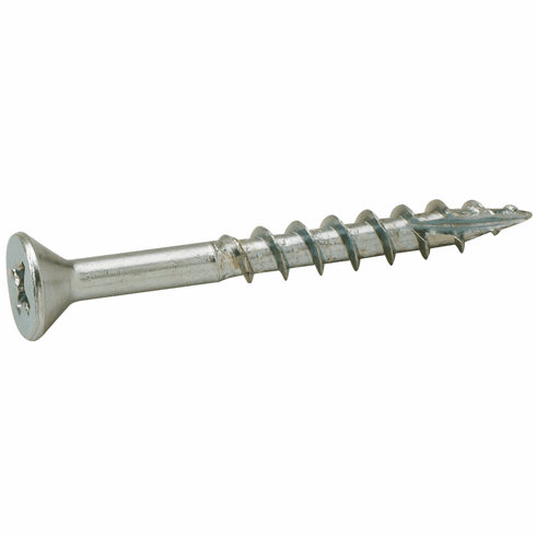Hafele Zip-R Screw, Flat Countersunk Head, #2 Phillips Drive, Type 17, #8 x 1 1/4", Partial, Zinc; alternative for 010.21.968, Item# 010.23.180, 01023180, 010-23-180