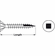 Hafele Zip-R Screw, Flat Countersunk Head, #2 Square Drive, with Nibs, #6 x 3/4", Full Thread, Black Oxide, Item# 010.72.045, 01072045, 010-72-045
