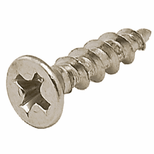 Hafele Wood Screw, Flat Head Countersunk, Phillips Drive, Zinc, #5 x 1/2", Item# 010.77.903, 01077903, 010-77-903