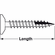 Hafele Undercut Flat Head Screw, #2 Phillips Drive, Length #6 x 1/2", Item# 010.79.512, 01079512, 010-79-512