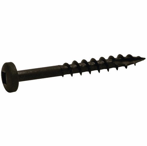 Hafele Zip-R Screw, Pan Head, #2 Square Drive, #6 x 1 1/4", Partial Thread, Black Oxide, Item# 010.82.048, 01082048, 010-82-048