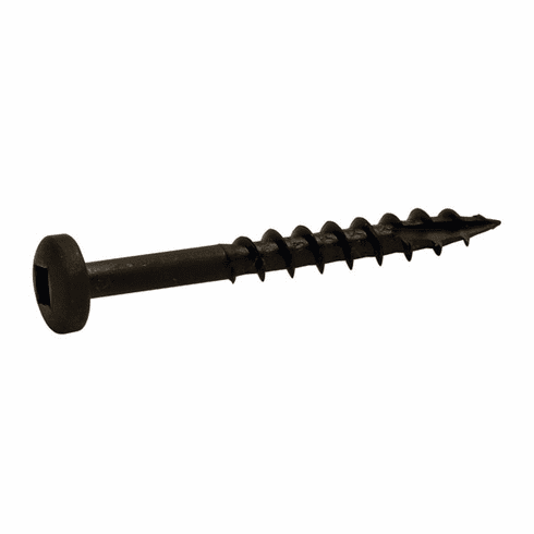 Hafele Zip-R Screw, Pan Head, #2 Square Drive, #6 x 1 1/2", Partial Thread, Black Oxide, Item# 010.82.049, 01082049, 010-82-049