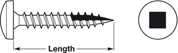 つくし2 Csh Wood Screw, #8, 2-1/2 in, Zinc Plated Stainless Steel