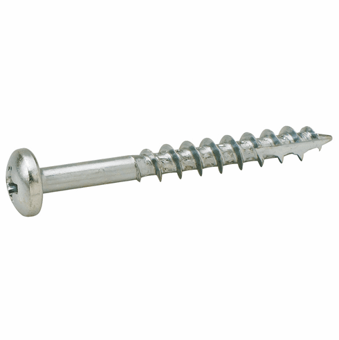 Hafele Zip-R Screw, Pan Head, #2 Phillips Drive, #8 x 1 1/2", partial thread, zinc, Item# 010.83.969, 01083969, 010-83-969