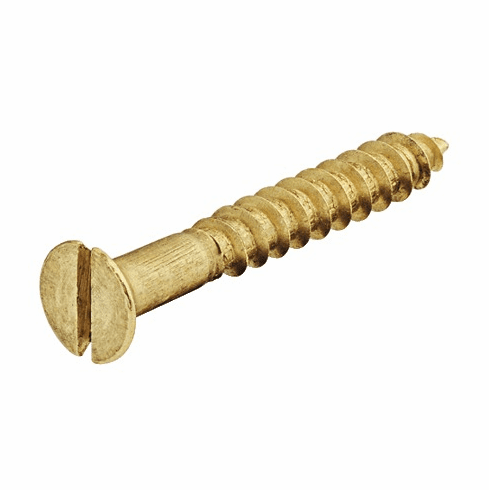Hafele Flat Countersunk Head Screw, Brass, For flatblade screwdriver, Length: 12 mm, Thread : 2.5 mm, Item# 011.00.214, 01100214, 011-00-214