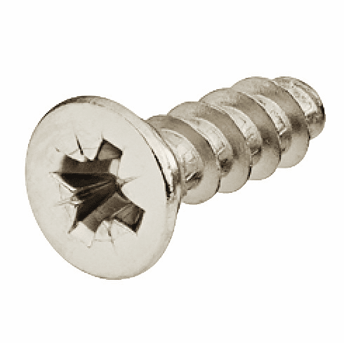 Hafele Euro screw, Varianta with #2 Pozi Drive, For drill holes with  3mm, Length: (13/32") 11 mm, Item# 013.15.617, 01315617, 013-15-617