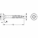Hafele Chipboard screw, Hospa, PZ cross slot, partially threaded, Countersunk head, Length: 90 mm, thread Ø 6 mm, Item# 015.42.383, 01542383, 015-42-383