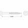 Hafele Dry Lube Screw, Face Frame, Round Washer Head, 45°,Coarse Threads, Type 17, Hi-Lo Type 17, 15 per inch, 1 1/4" length, Item# 019.09.093, 01909093, 019-09-093