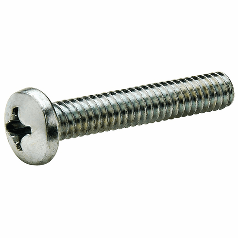 Hafele Decorative Hardware Screw, Pan Head, Phillips Drive, 3/16"- 24, 1 1/2" Length, Item# 020.44.275, 02044275, 020-44-275